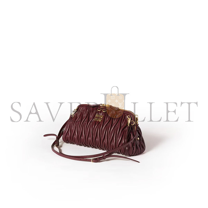 MIU MIU CAPRICE MATELASSÉ NAPPA LEATHER CLUTCH 58F130 (28*14.5*10cm) 